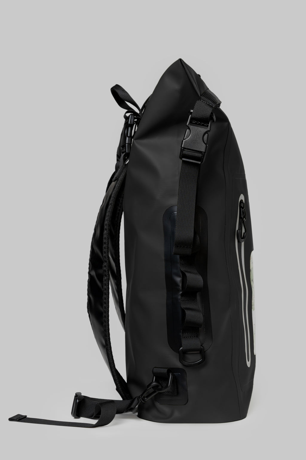 NOMAD ROLL — Black Roll-Top Waterproof Backpack