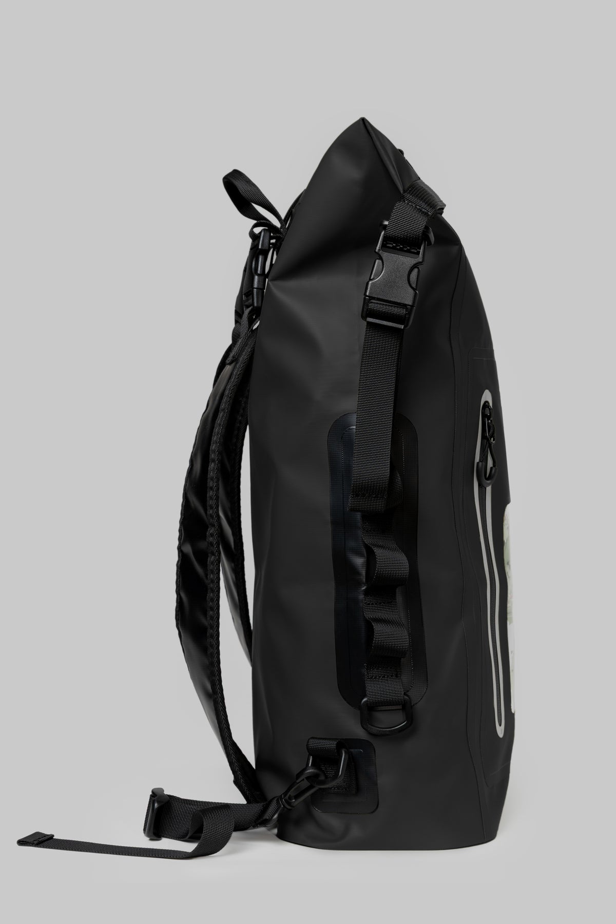 NOMAD ROLL — Black Roll-Top Waterproof Backpack