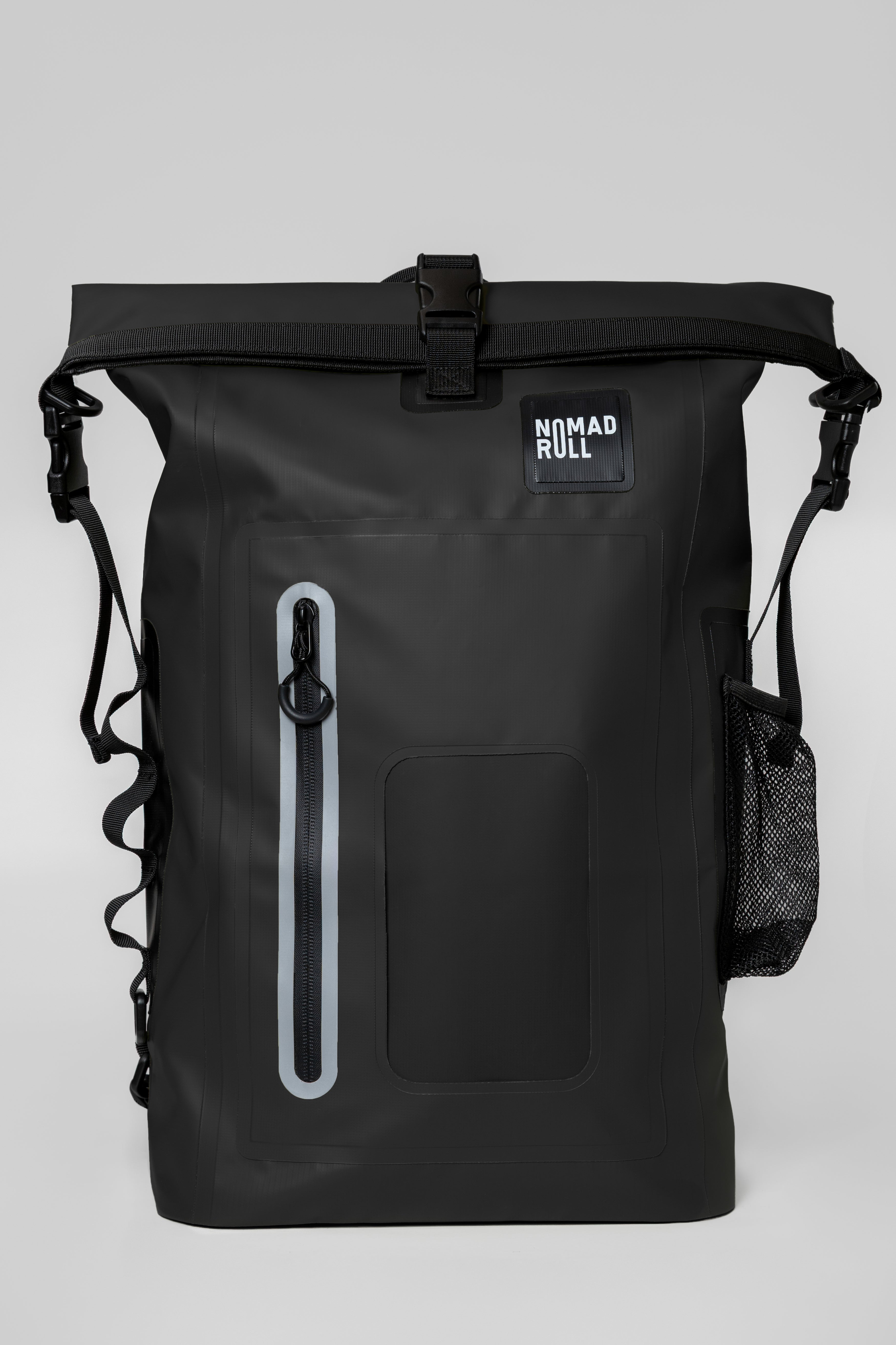 NOMAD ROLL — Black Roll-Top Waterproof Backpack