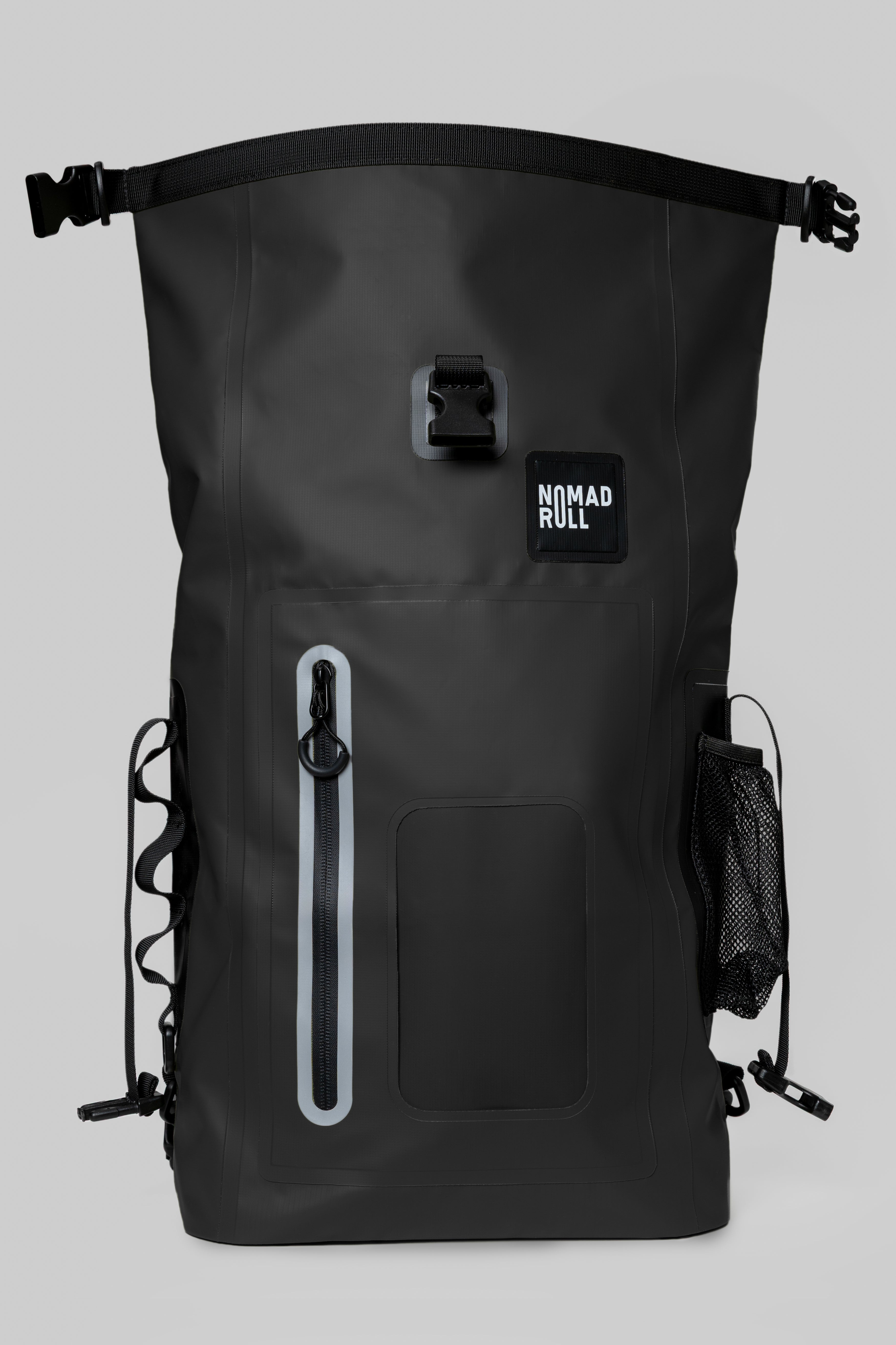 NOMAD ROLL — Black Roll-Top Waterproof Backpack