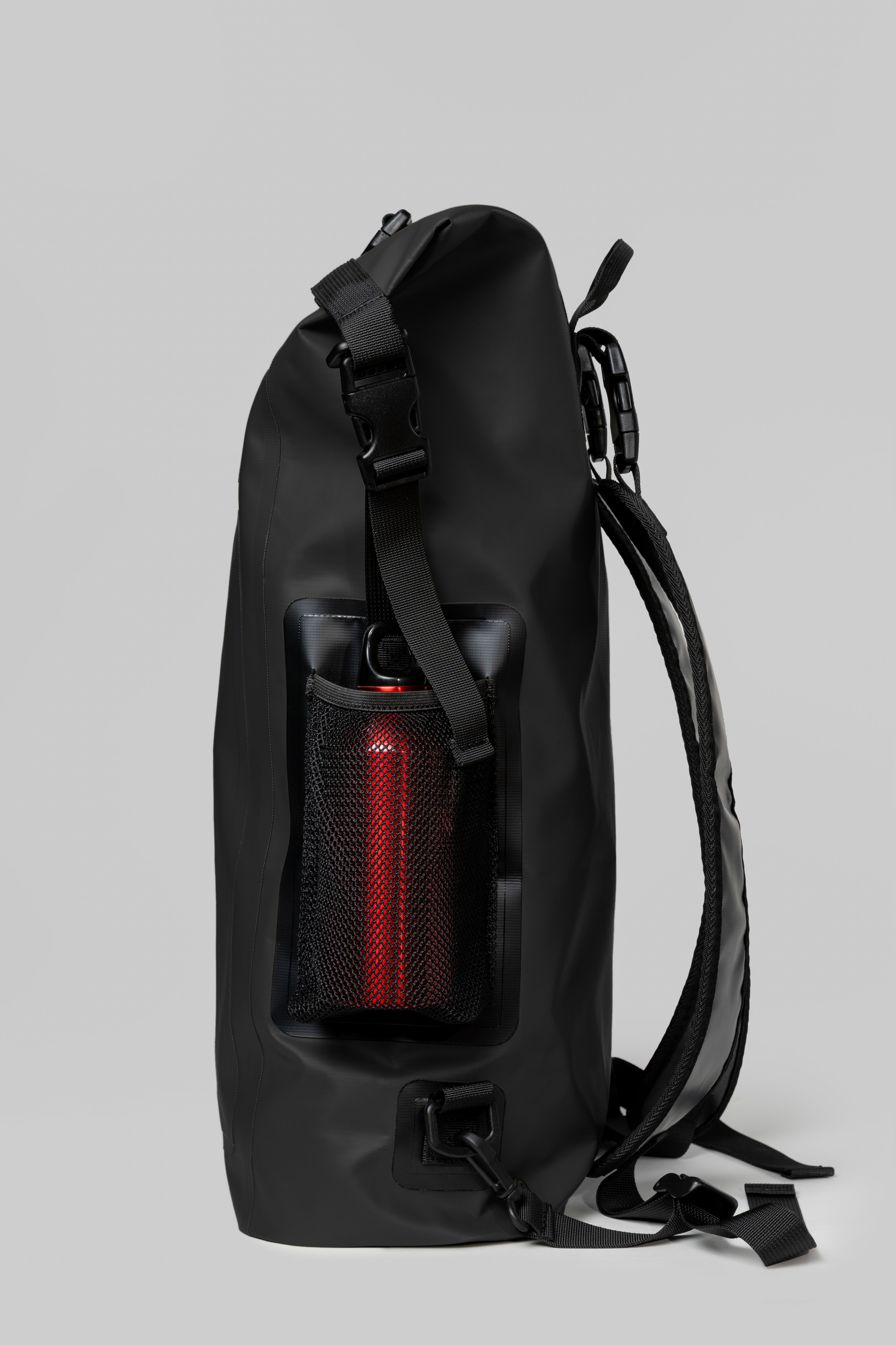 NOMAD ROLL — Black Roll-Top Waterproof Backpack